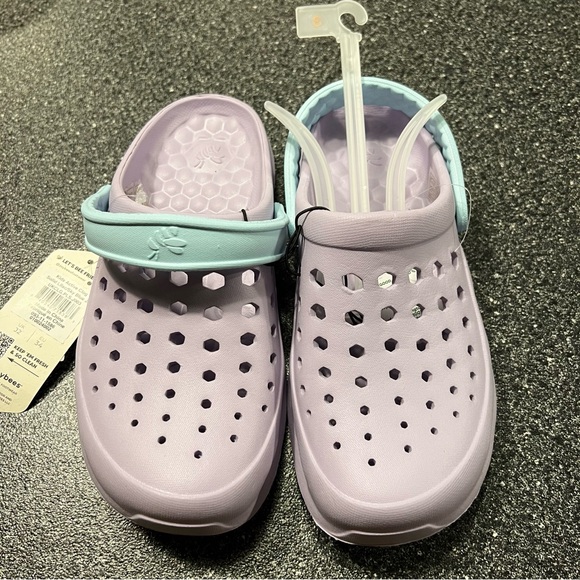 NWT Joybees Kids Active Clogs- Solid Lilac/Sky Blue Size 3 - Picture 8 of 12